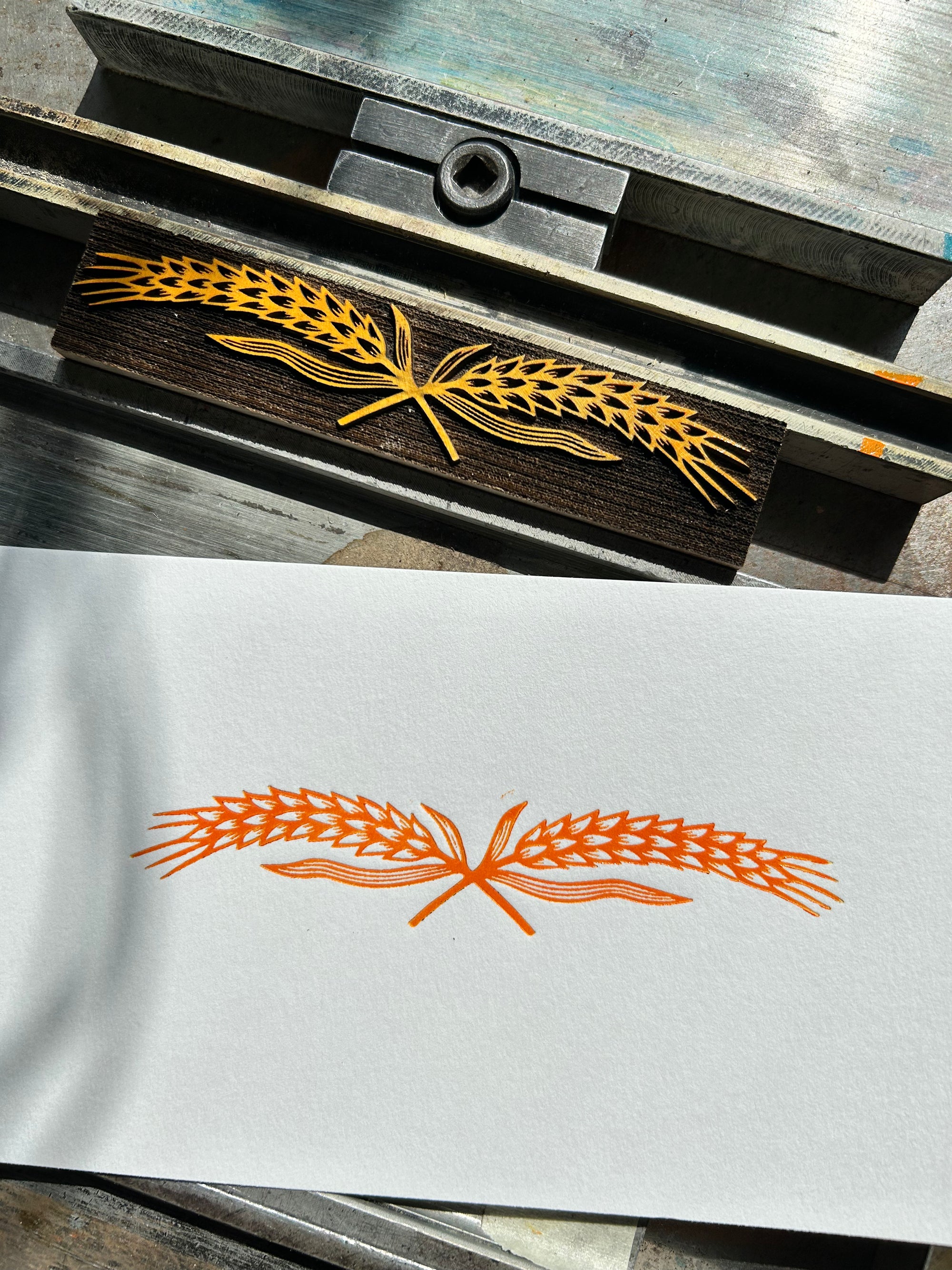 Wheat banner ornament