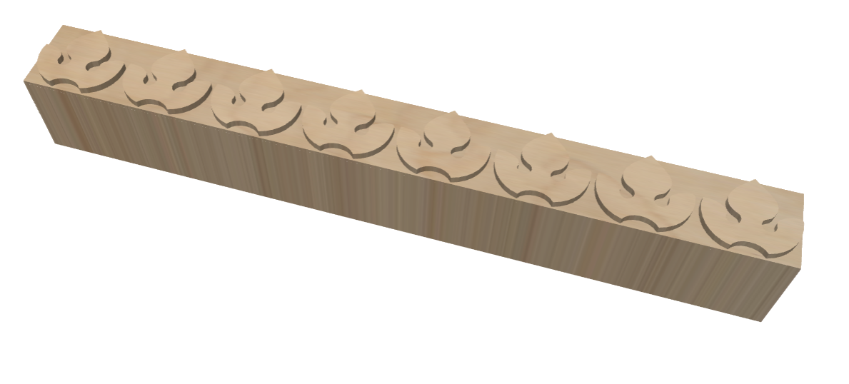 Geometric Leaf Letterpress border