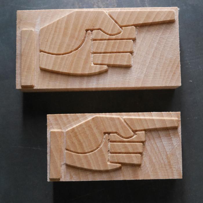 'Jose Iranzo' Letterpress Manicule, Printers Fist