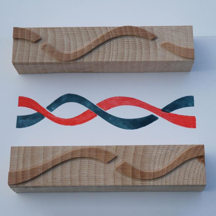 'Twine' Letterpress 2 colour Border