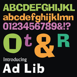 'Ad Lib' letterpress woodtype typeface