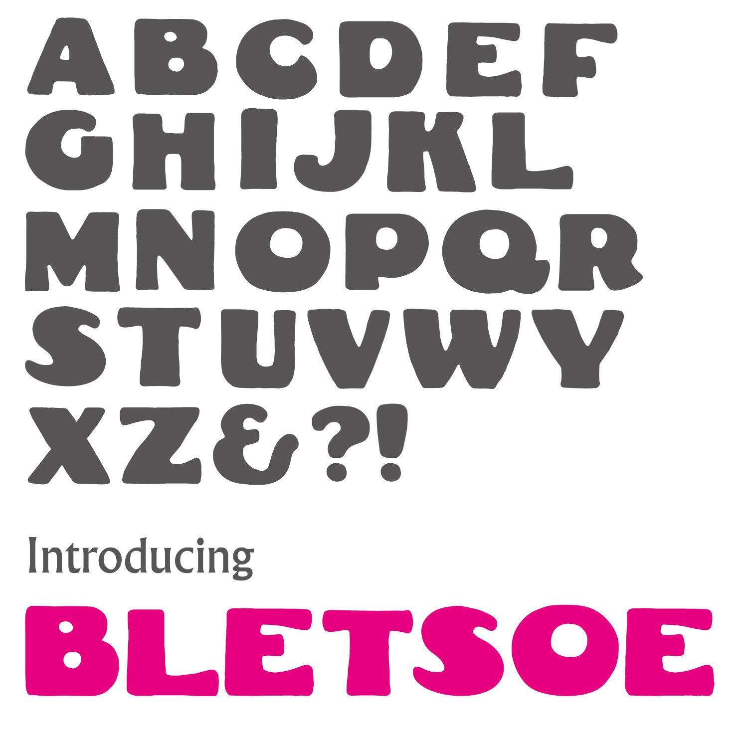 'Bletsoe' letterpress woodtype typeface