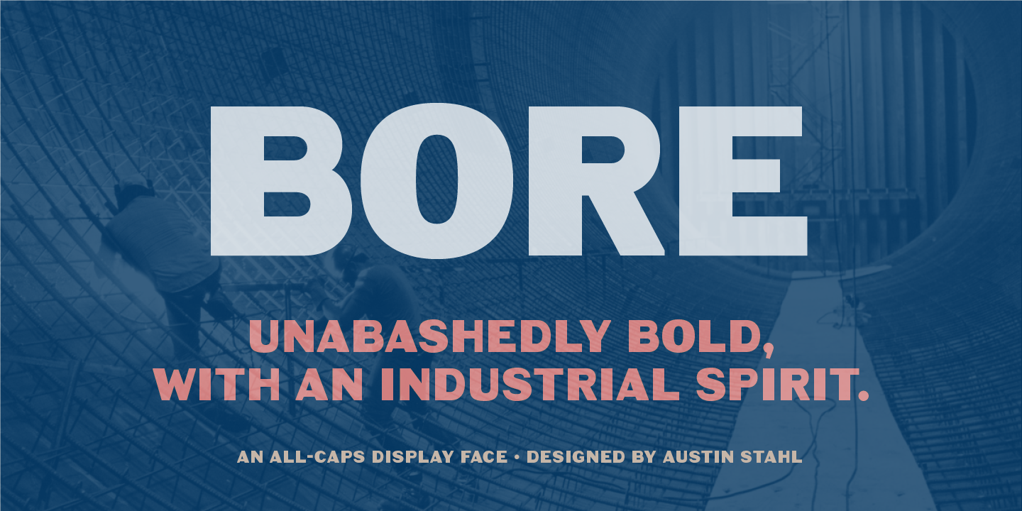 ‘Bore’ Letterpress woodtype typeface