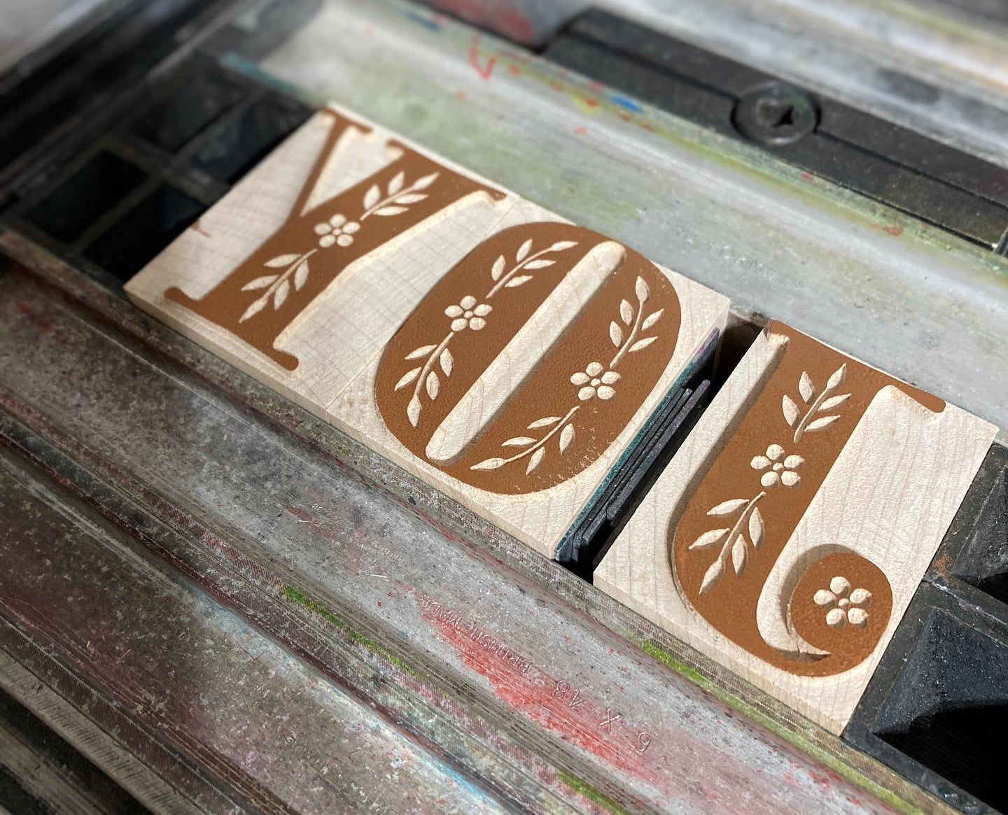 'Lidlington' Ornamented Letterpress Woodtype Typeface