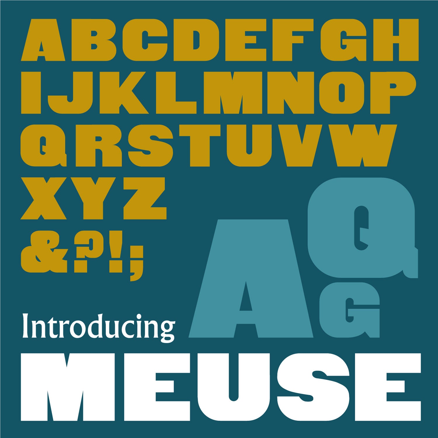 'Meuse' letterpress woodtype typeface