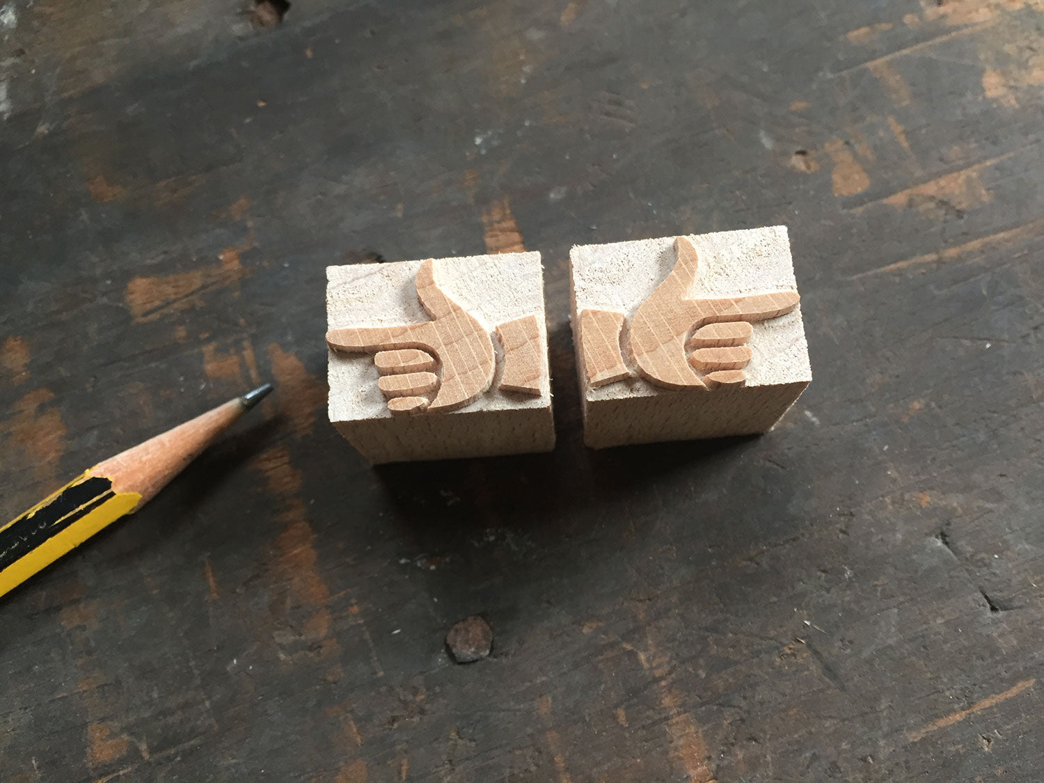 'Yardbird' Letterpress Manicules, Printers Fist