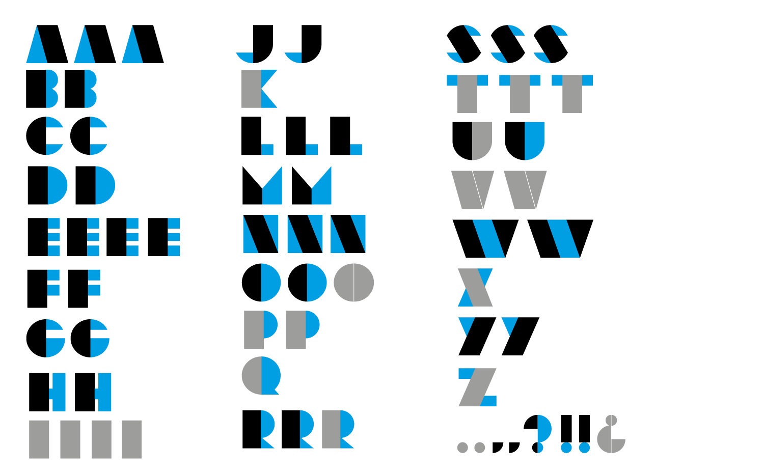 'Unicomodular' Modular letterpress woodtype typeface