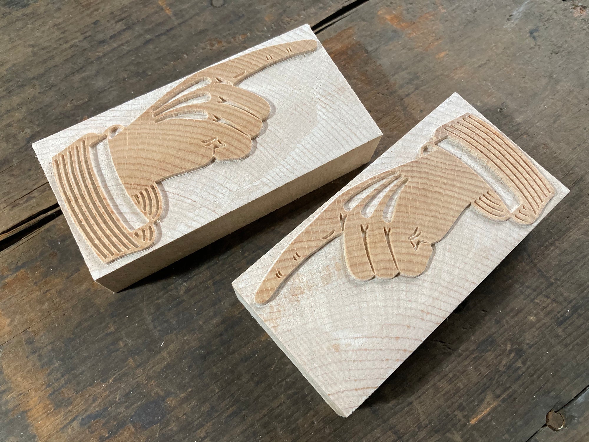 'Joyce & Co' Letterpress Manicule, Printers Fist