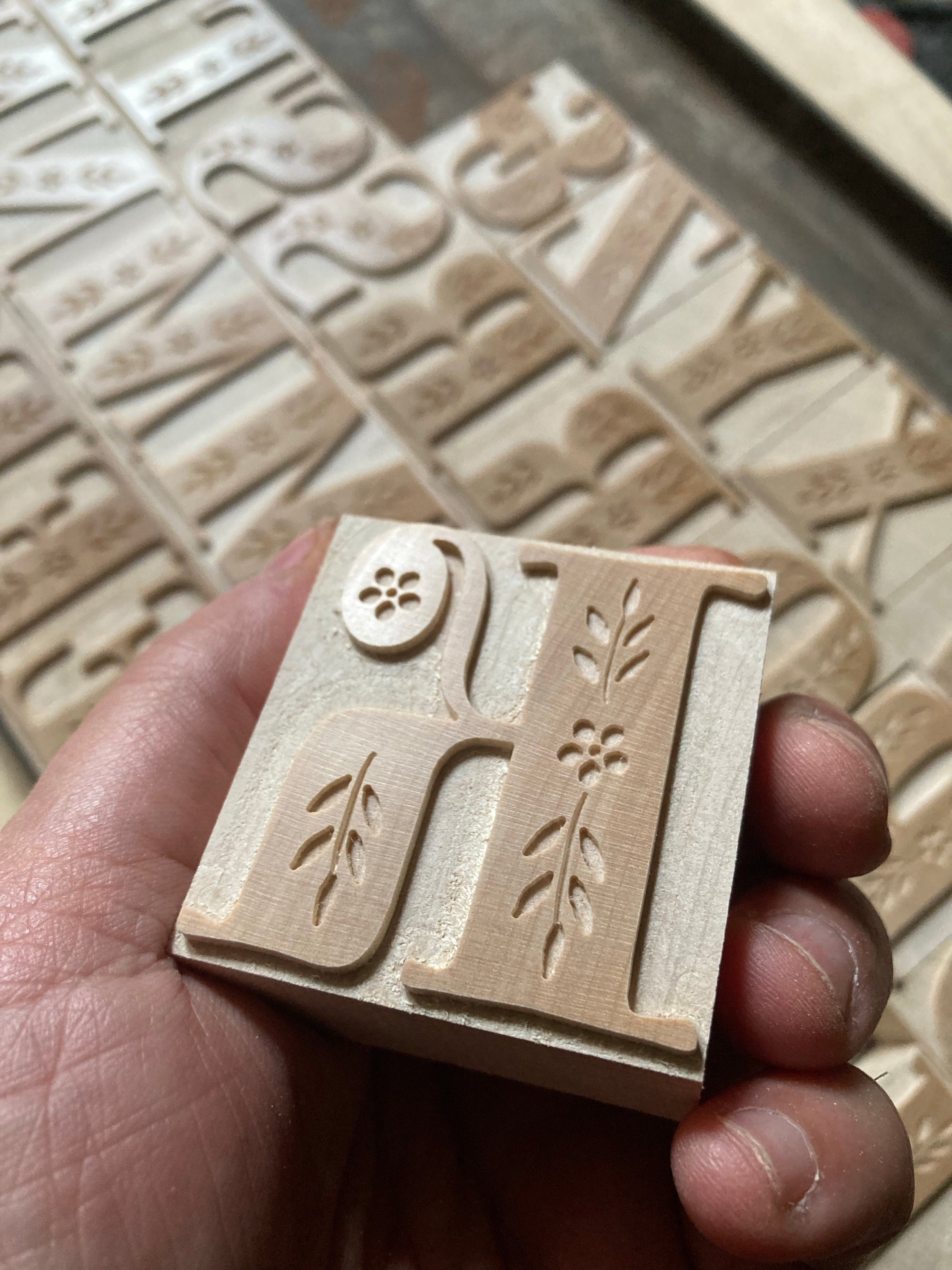 'Lidlington' Ornamented Letterpress Woodtype Typeface