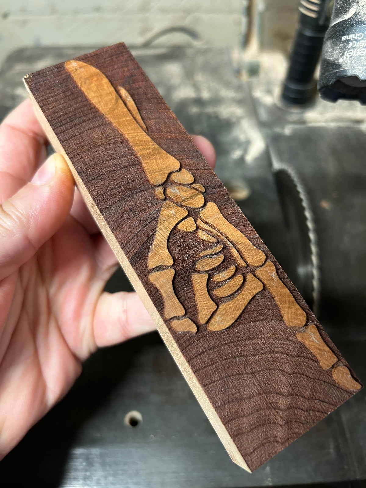 'Skeleton' Letterpress Manicule, Printers Fist