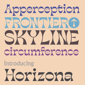 'Horizona' letterpress woodtype typeface