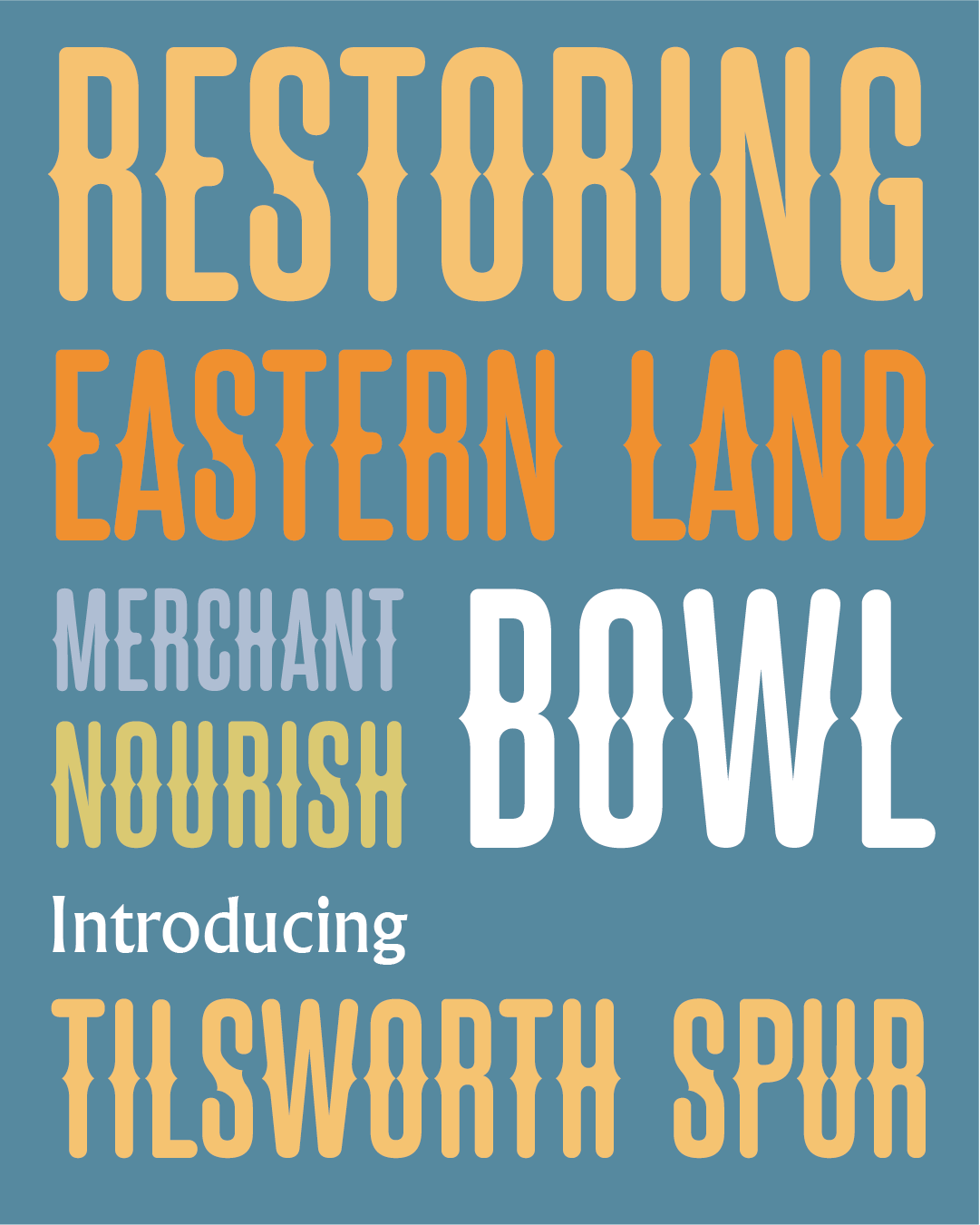 'Tilsworth Spur' letterpress woodtype typeface