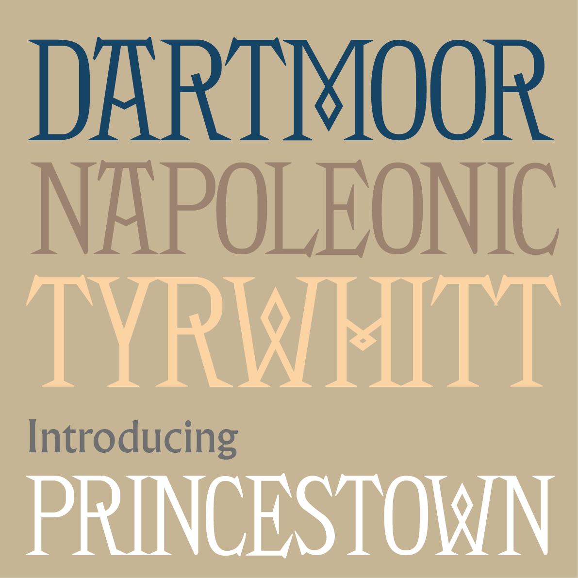 'Princestown' letterpress woodtype typeface