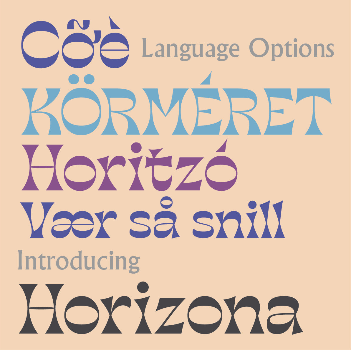 'Horizona' letterpress woodtype typeface