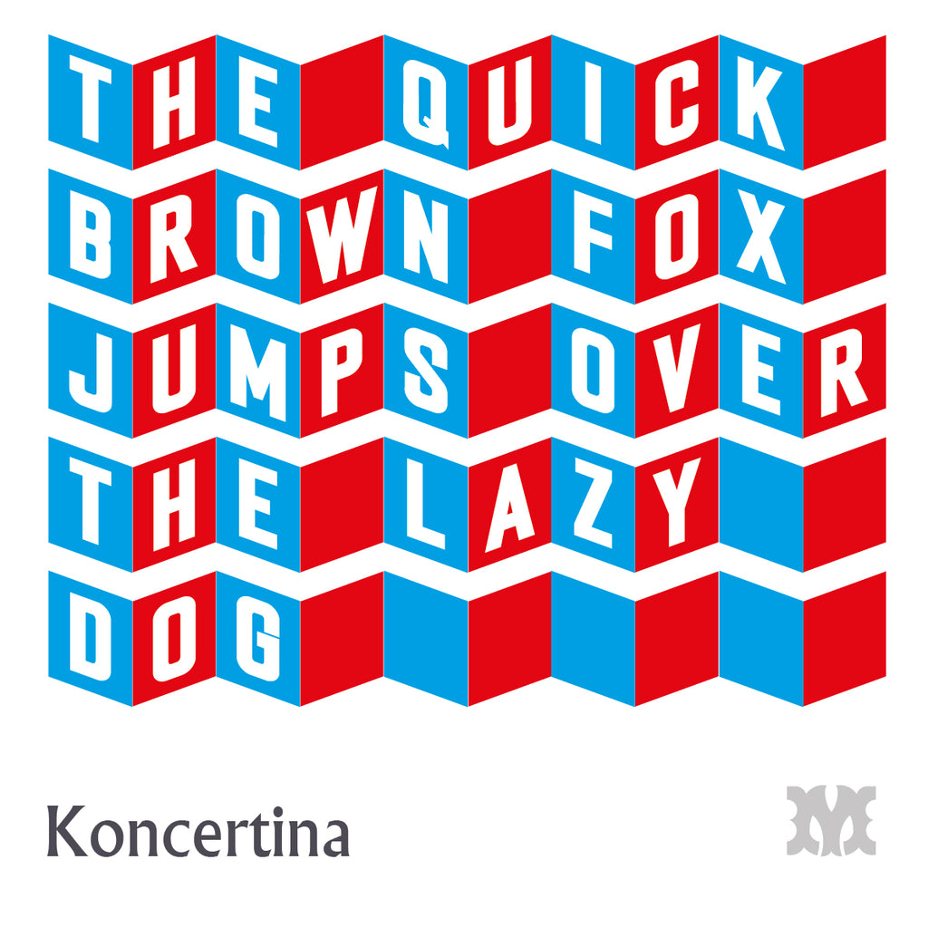 'Koncertina' letterpress woodtype typeface