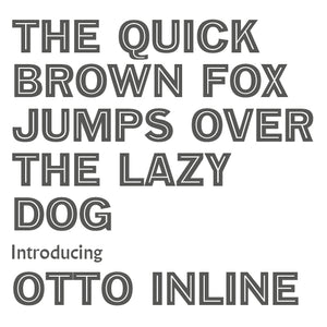 ‘Otto Inline' Letterpress woodtype typeface