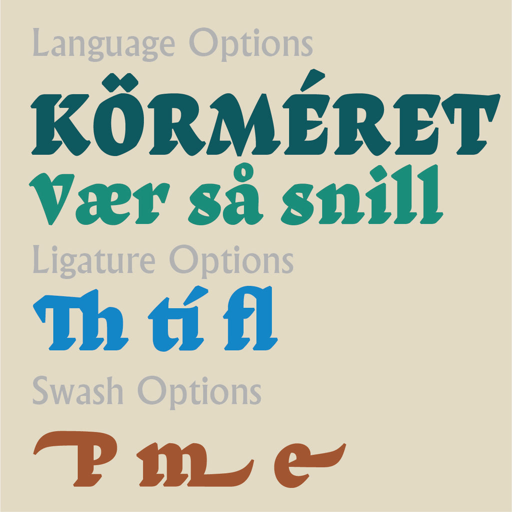 'Amalta' letterpress woodtype typeface