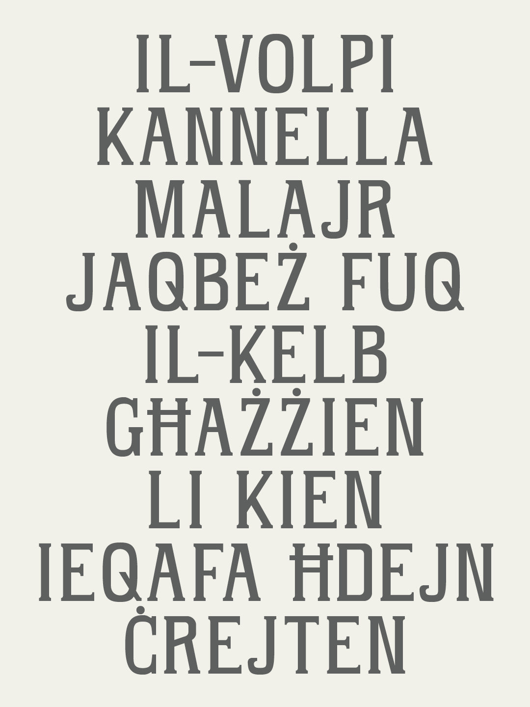 'Batta Delia' letterpress woodtype and digital typeface