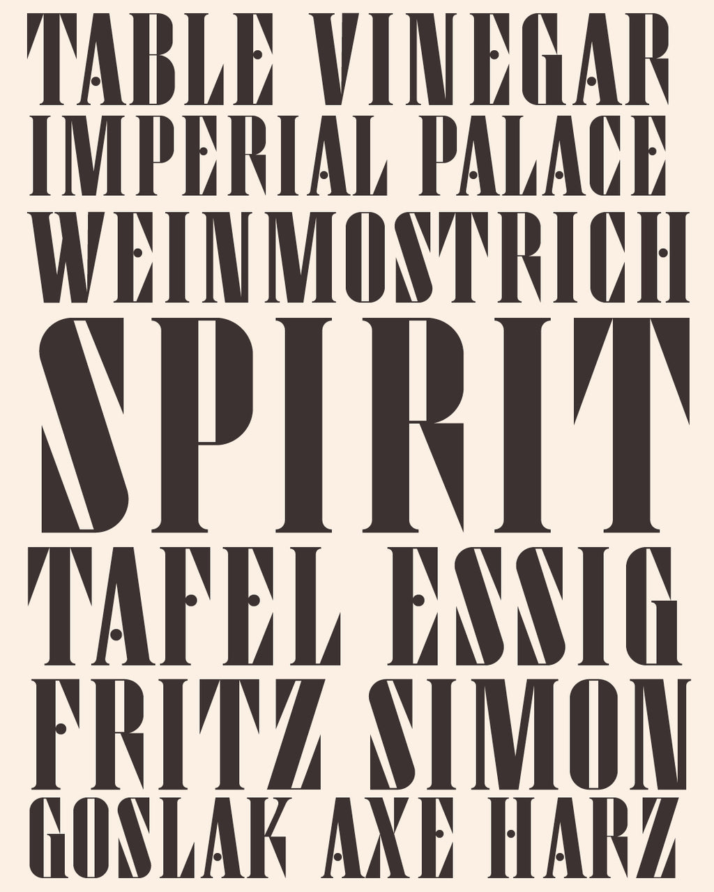 'Essig' letterpress woodtype typeface