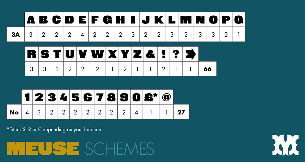 'Meuse' letterpress woodtype typeface