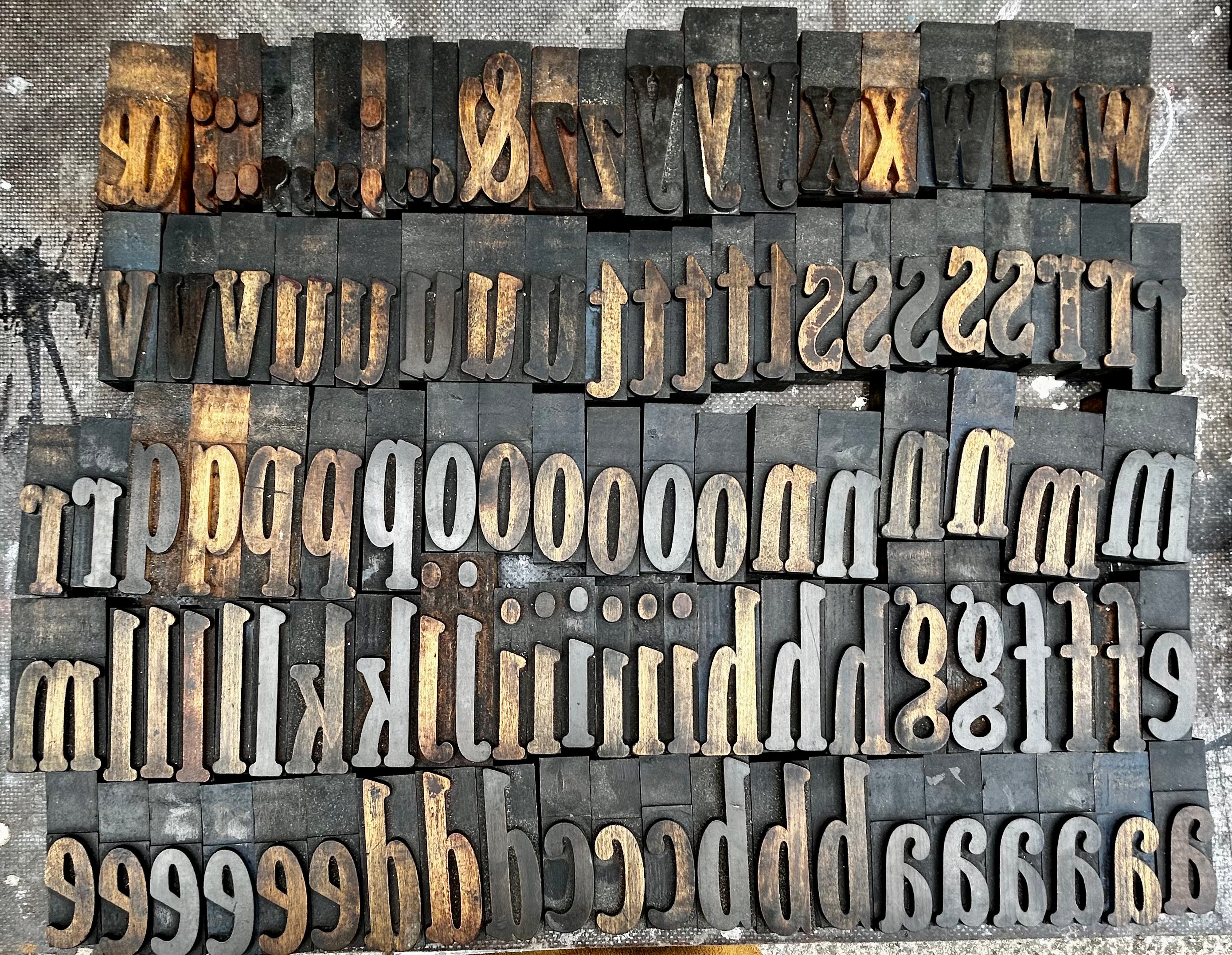 Vintage Day & Collins ‘Windsor Narrow' 20 line 3A Capitals 5a Lowercase and Numerals typeface