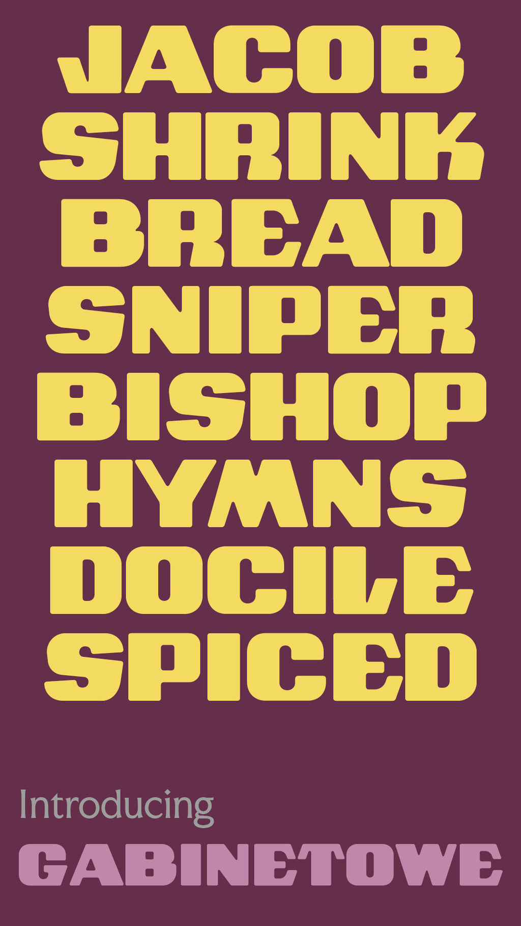 'Gabinetowe' letterpress woodtype typeface