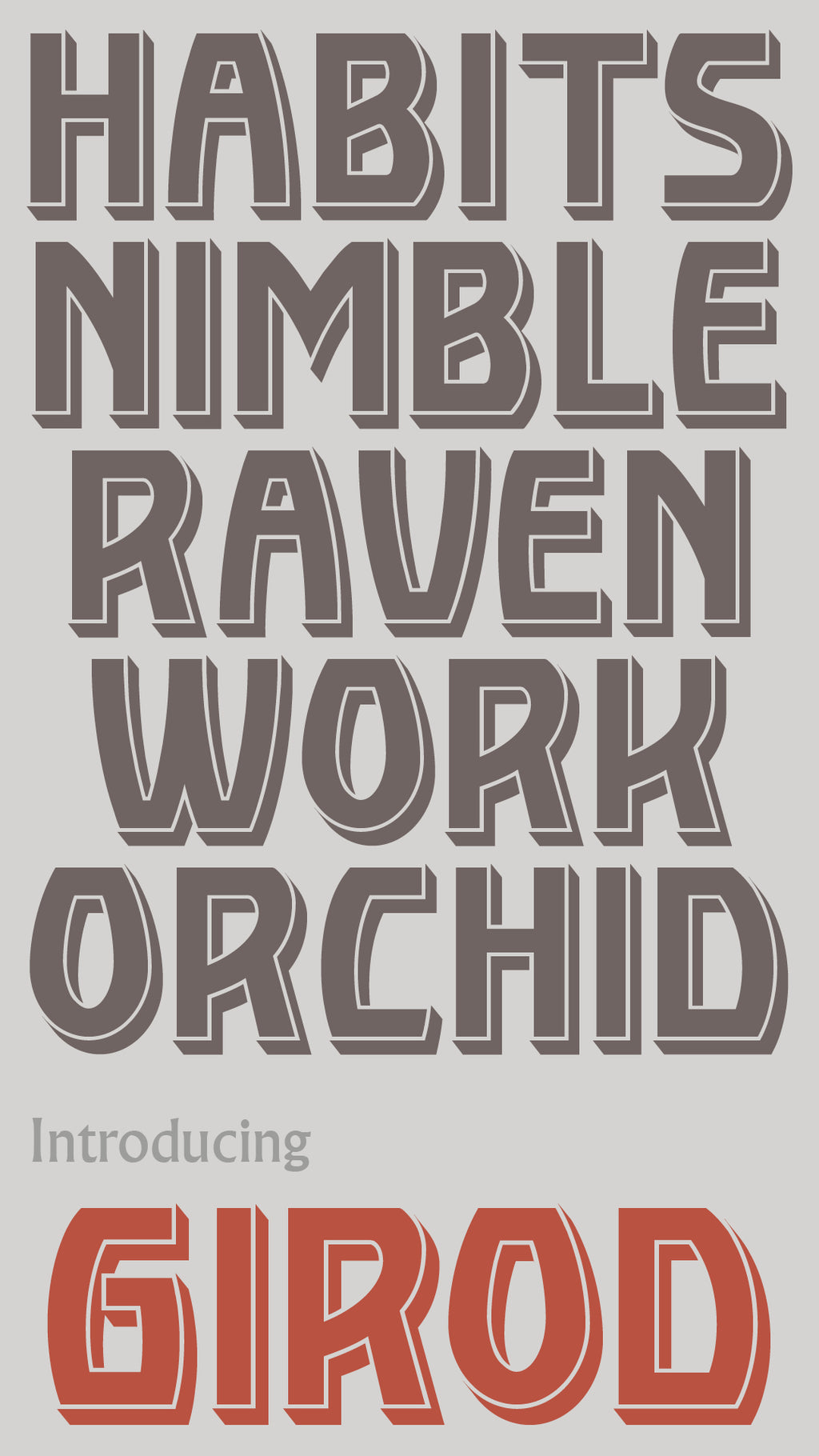 'Girod' letterpress woodtype typeface