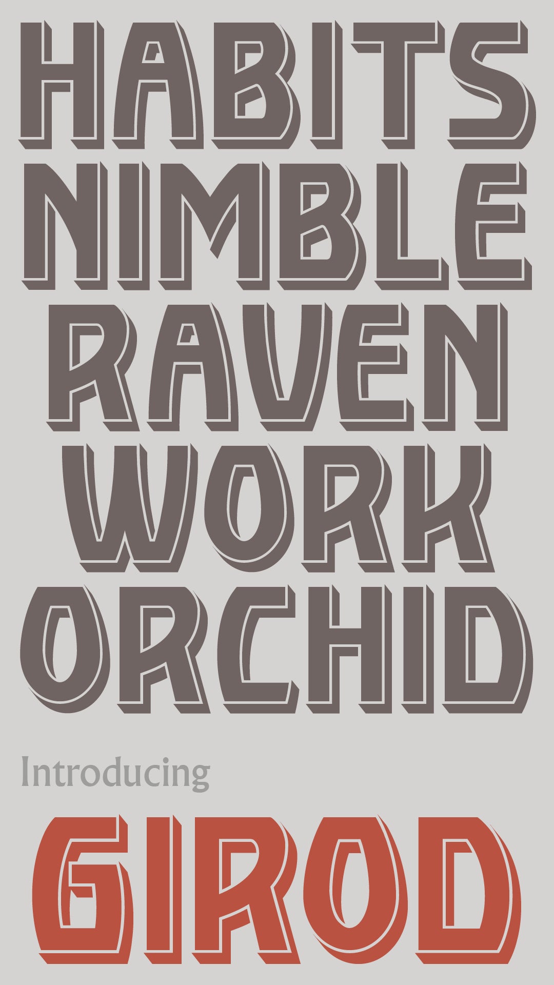 'Girod' letterpress woodtype typeface