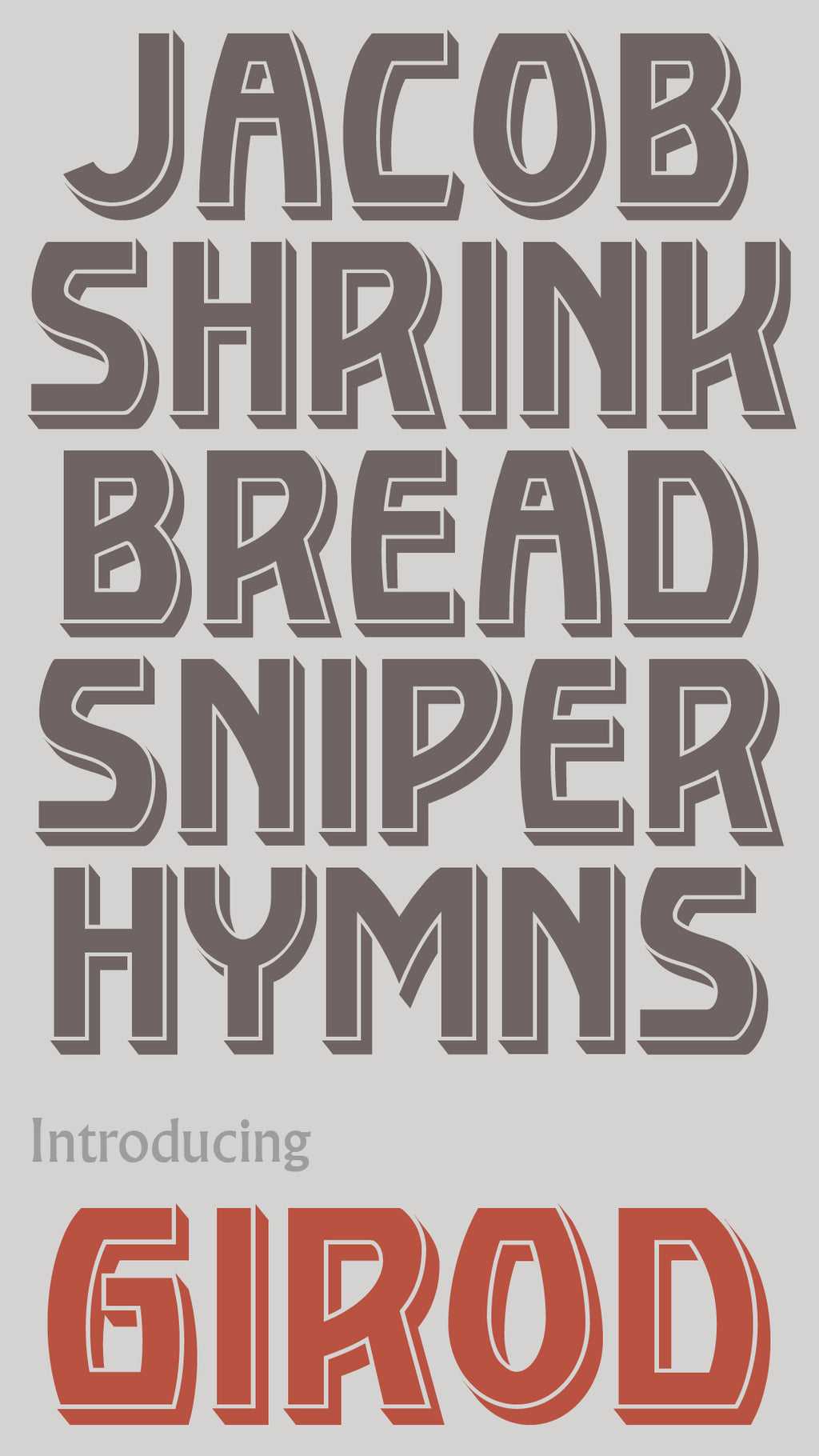 'Girod' letterpress woodtype typeface