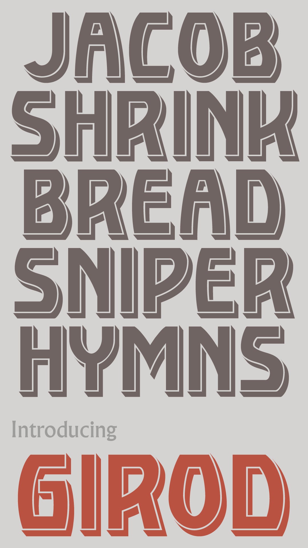 'Girod' letterpress woodtype typeface