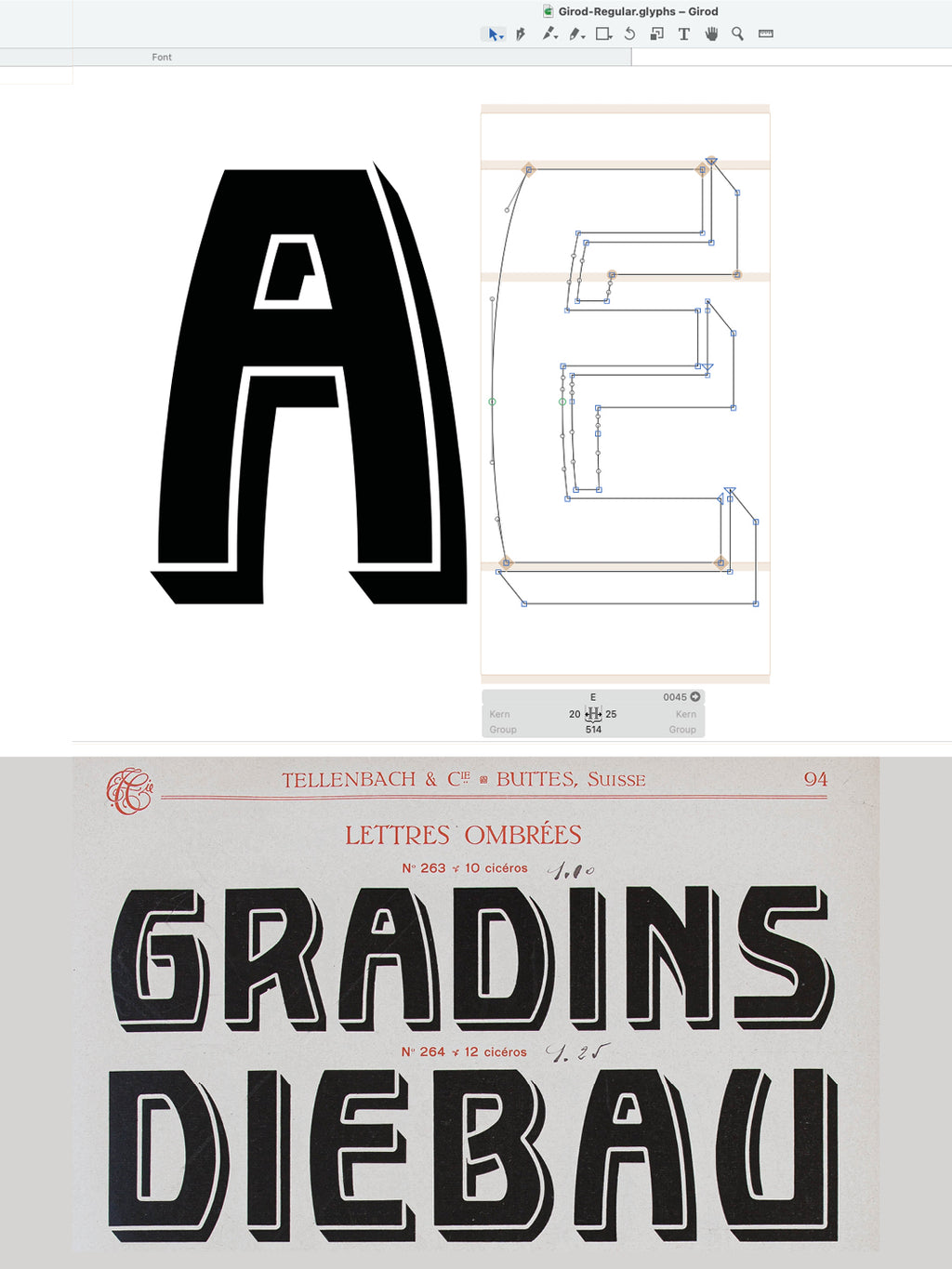 'Girod' letterpress woodtype typeface