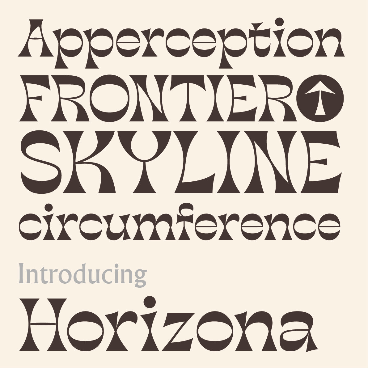 'Horizona' letterpress woodtype typeface