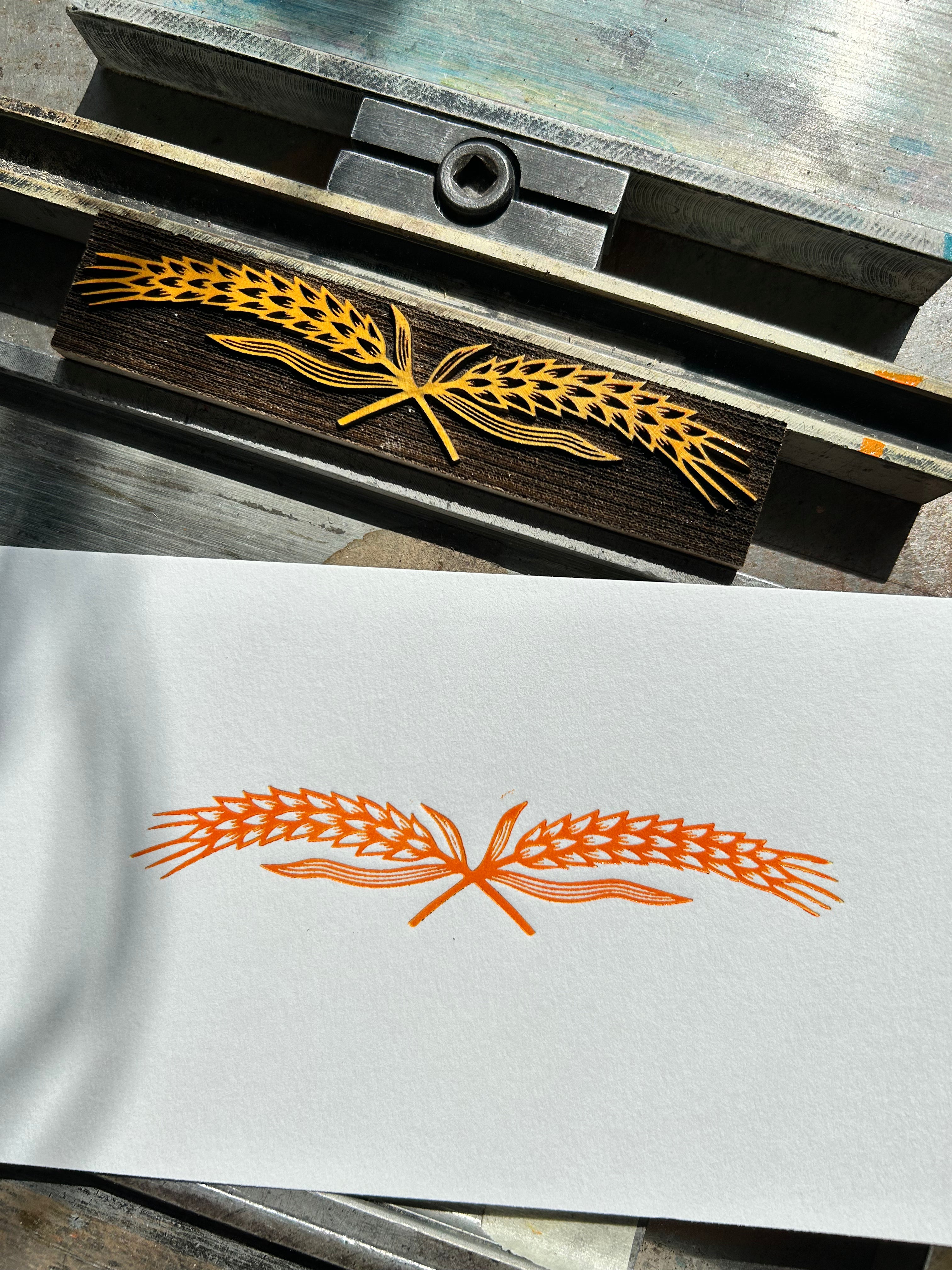 Wheat banner ornament