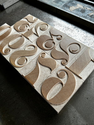 'No. 24' letterpress woodtype figures/numerals