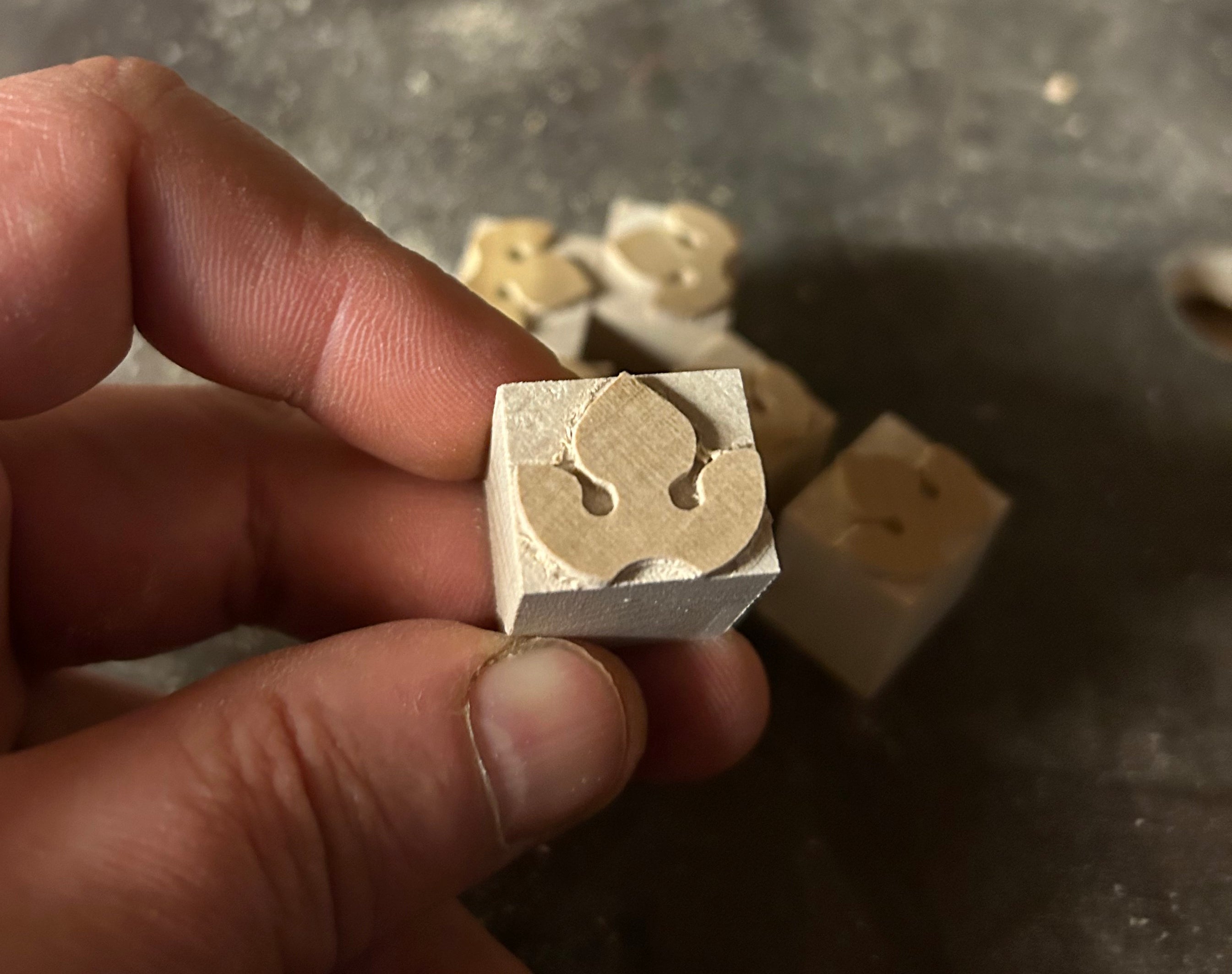 Geometric Leaf Letterpress border