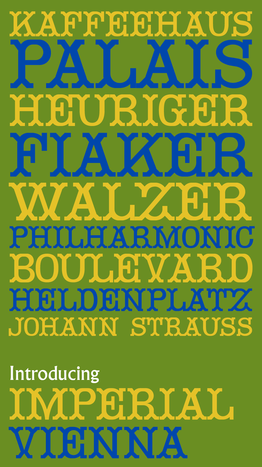 'Imperial Vienna' letterpress woodtype typeface