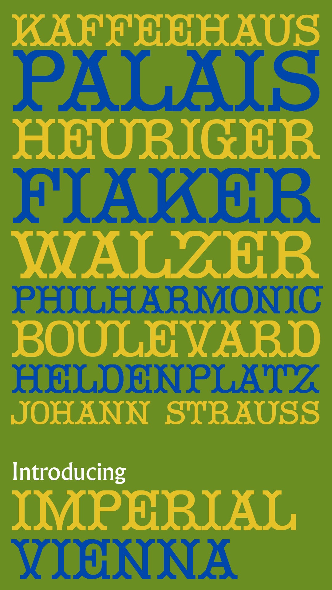 'Imperial Vienna' letterpress woodtype typeface