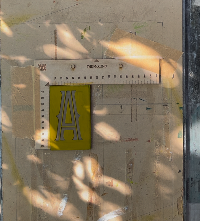 'McKlino' registration bar for multi-colour lino printing