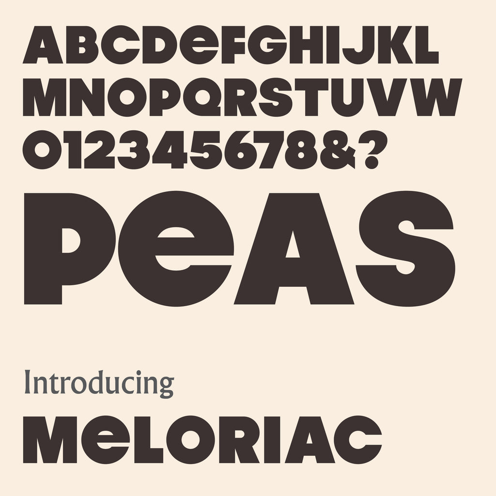'Meloriac' letterpress woodtype typeface