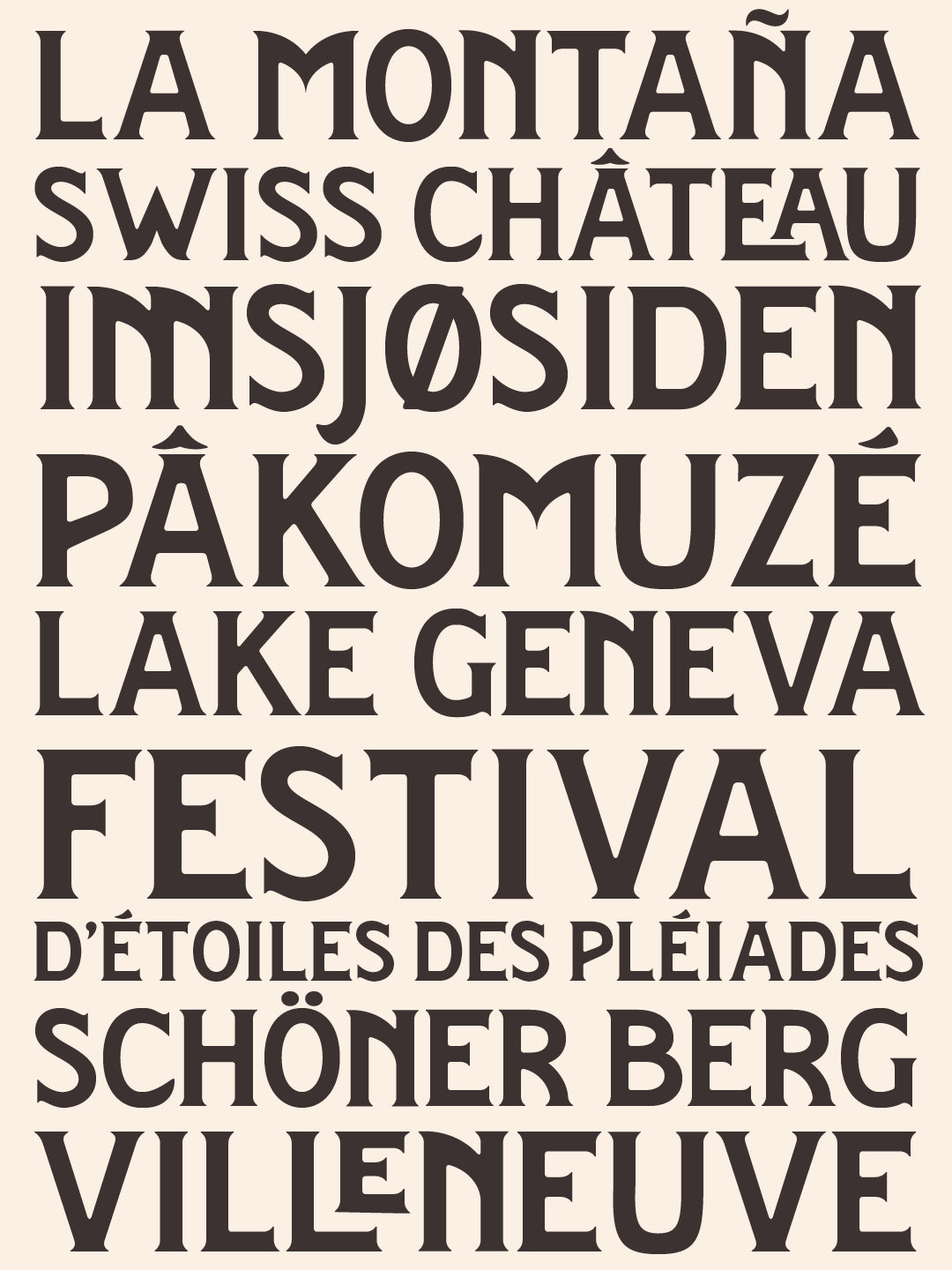 'Montreux Palace' letterpress woodtype typeface