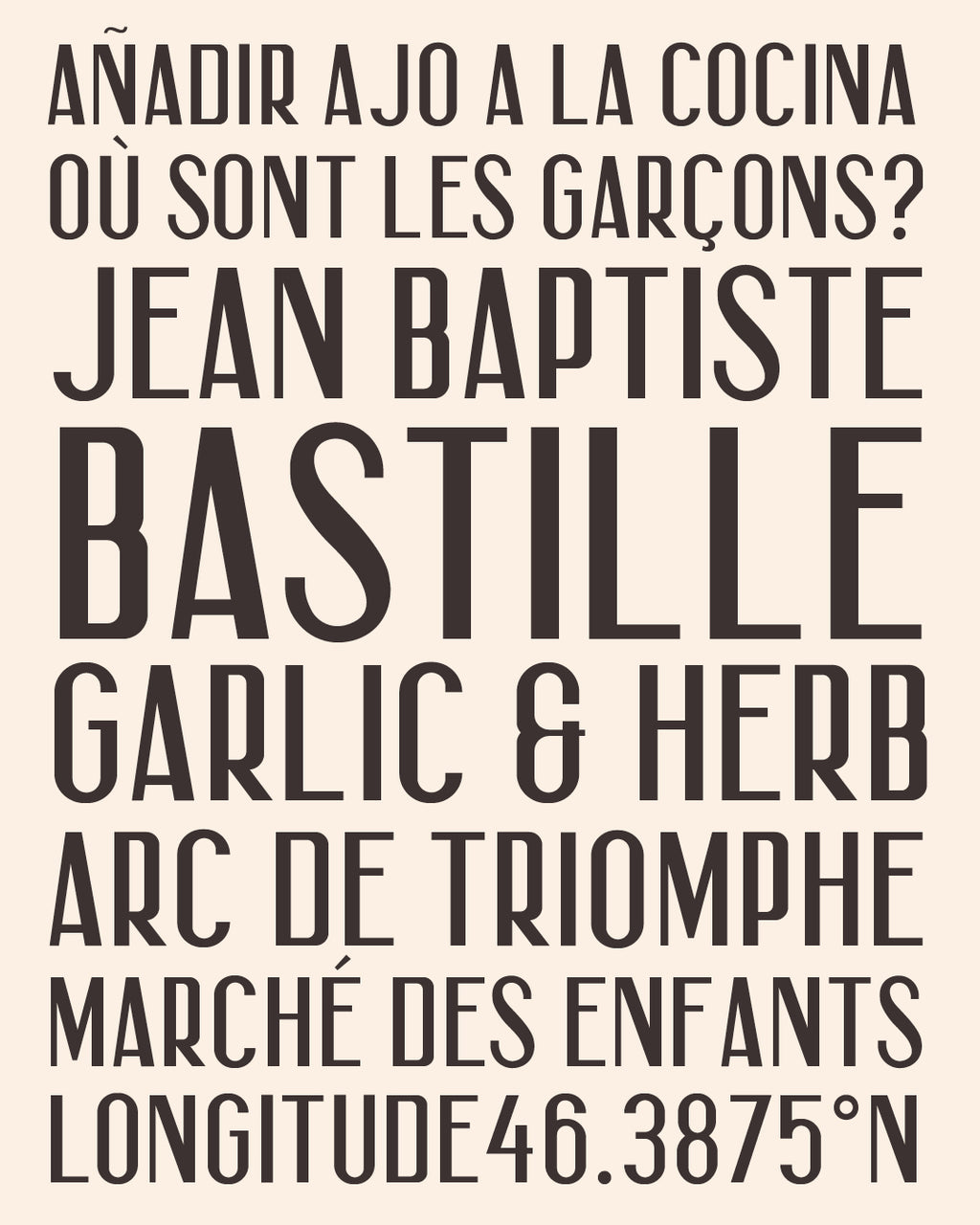 'Paris Baudin' letterpress woodtype typeface