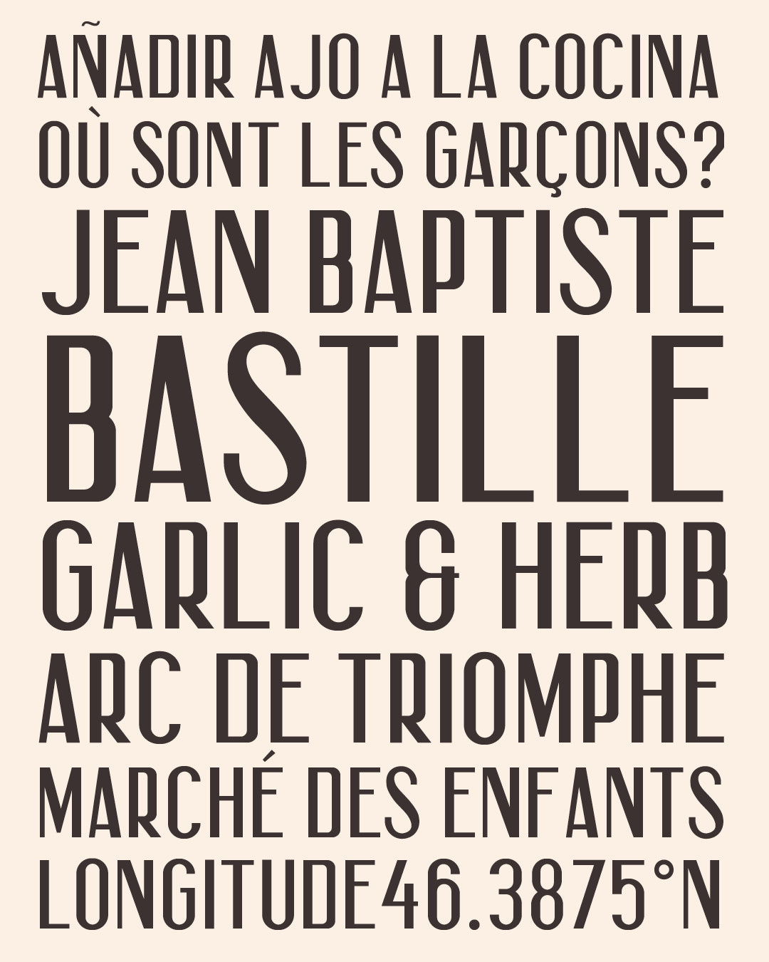 'Paris Baudin' letterpress woodtype typeface