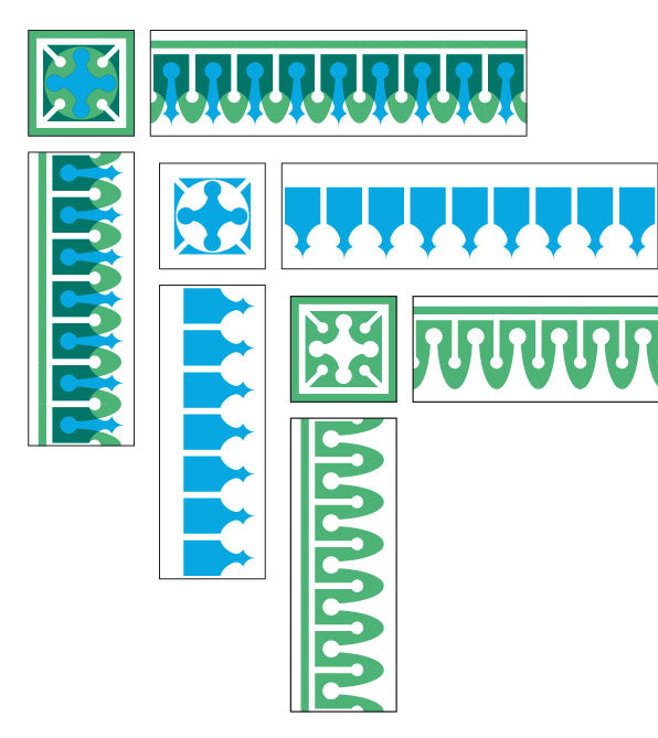 Day & Collins 8 line Chromatic/2 colour Border No. 2