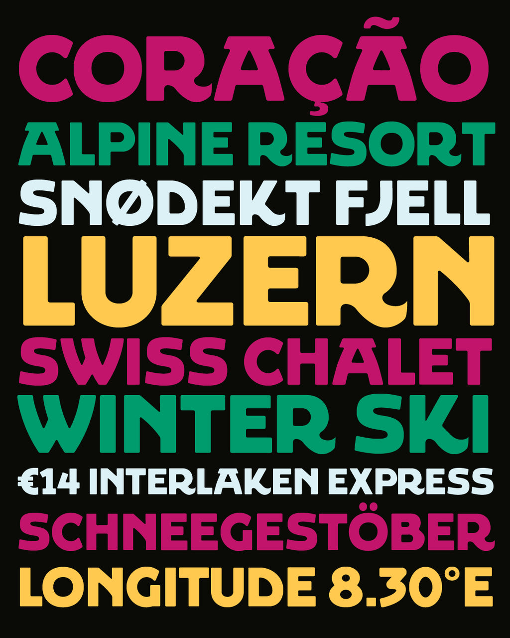 'Raben' letterpress woodtype typeface