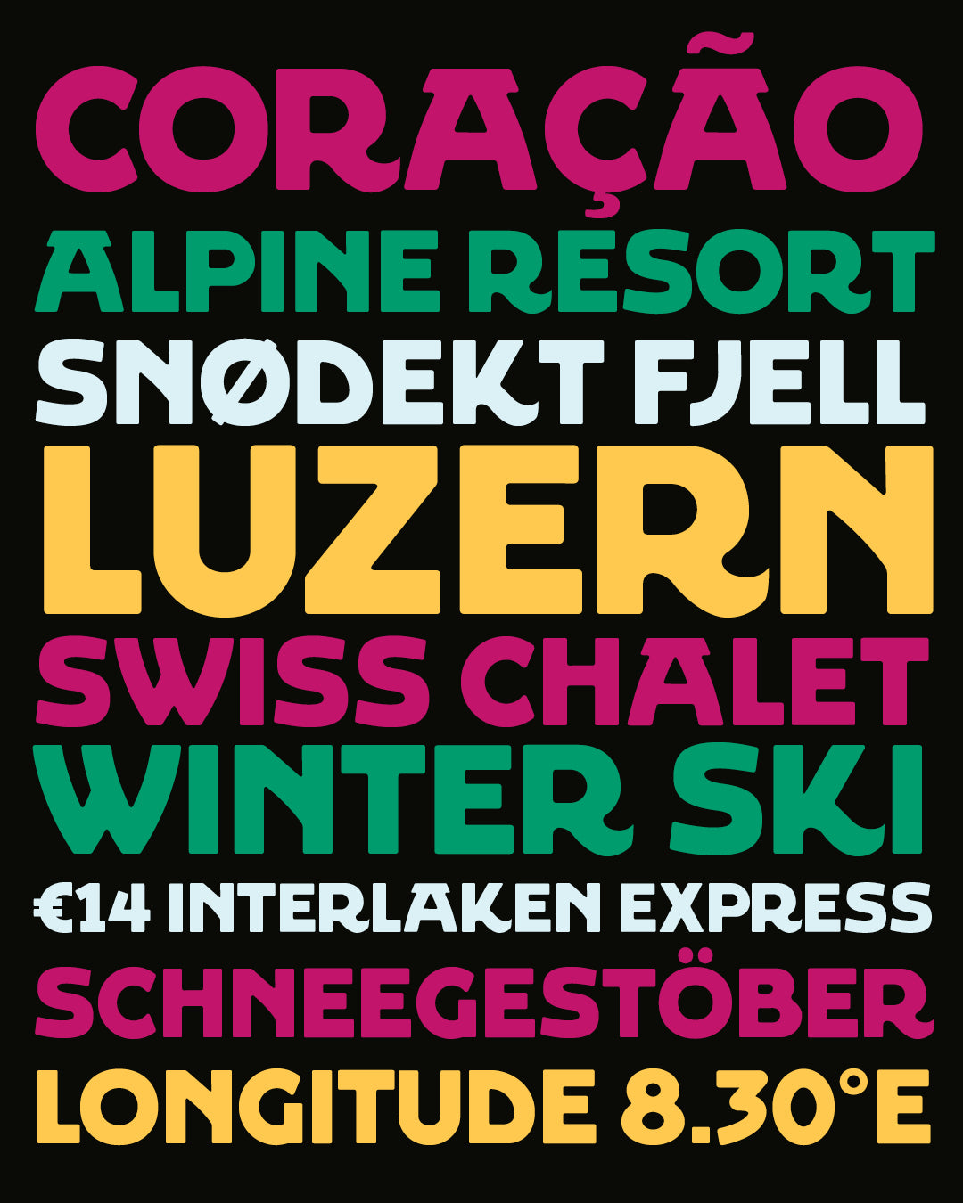 'Raben' letterpress woodtype typeface