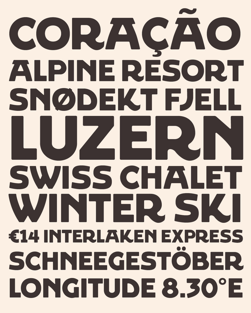 'Raben' letterpress woodtype typeface