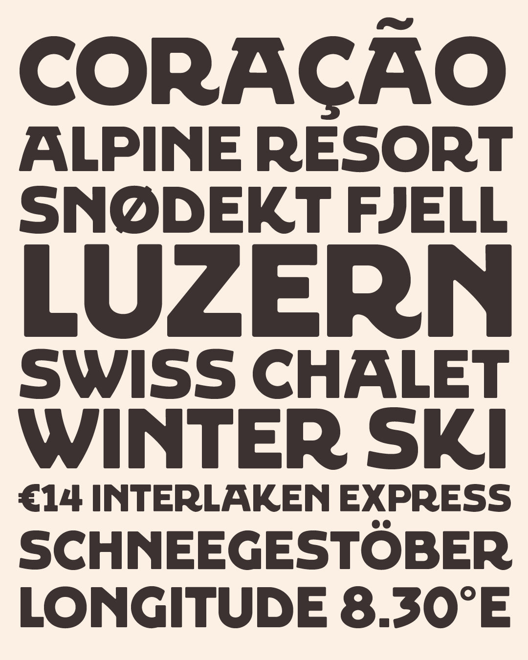 'Raben' letterpress woodtype typeface