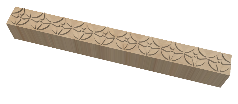 Geometric Flower Letterpress border