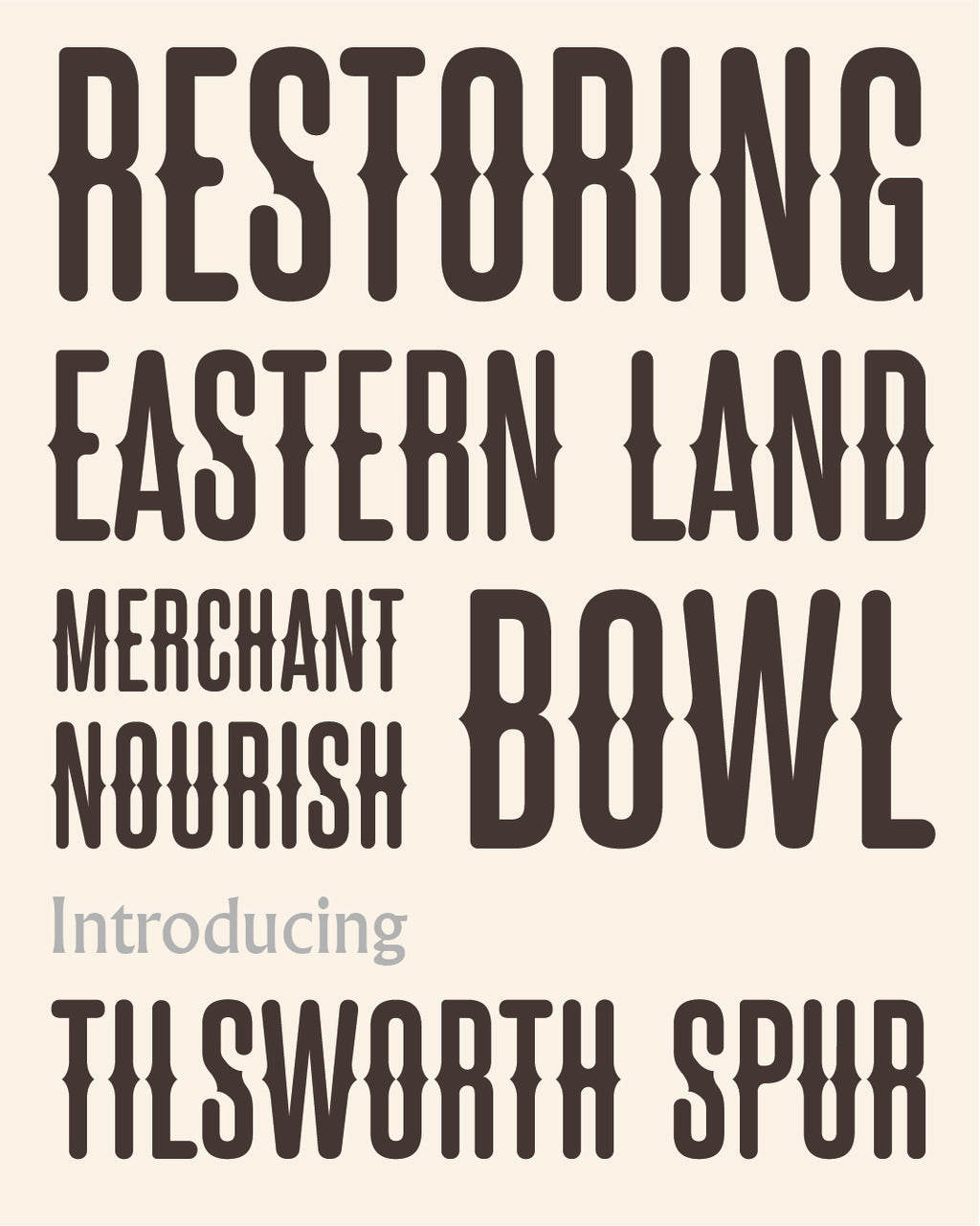 'Tilsworth Spur' letterpress woodtype typeface