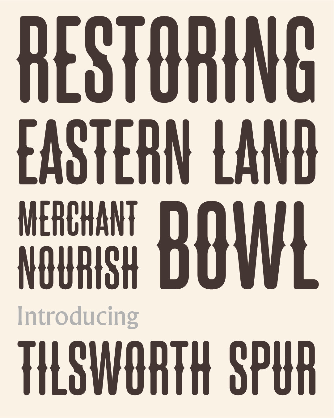 'Tilsworth Spur' letterpress woodtype typeface